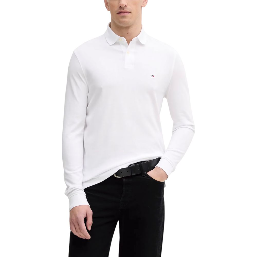 Tommy Hilfiger White Organic Cotton Long Sleeve T-Shirt  JOHNYCARRIBEAN