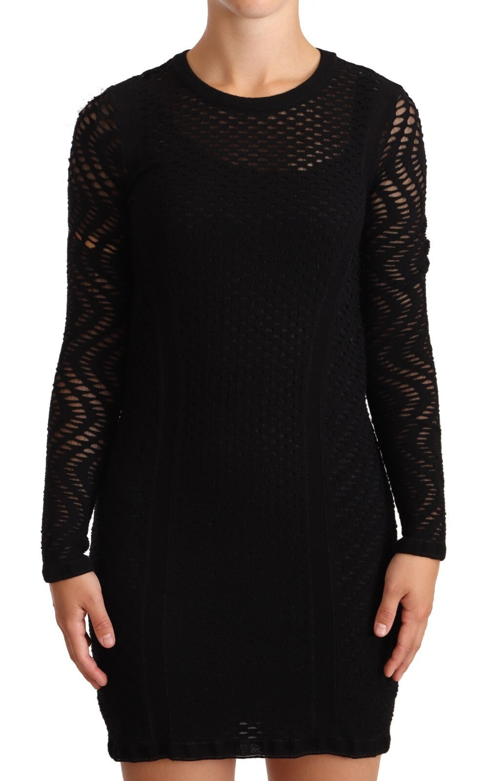 Missoni Bodycon Sheath Black Viscose Long Sleeves Mini Dress –  JOHNYCARRIBEAN