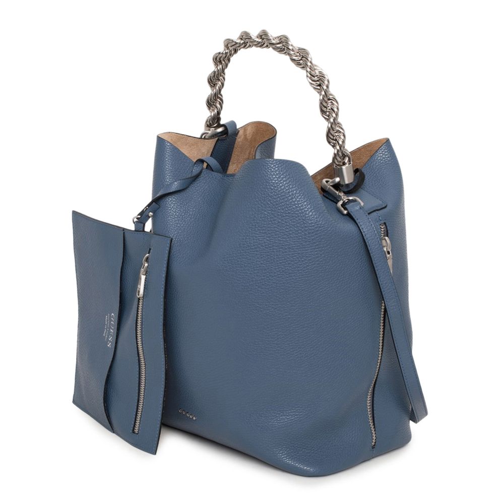 Guess Blue Leather Shoulder Bag