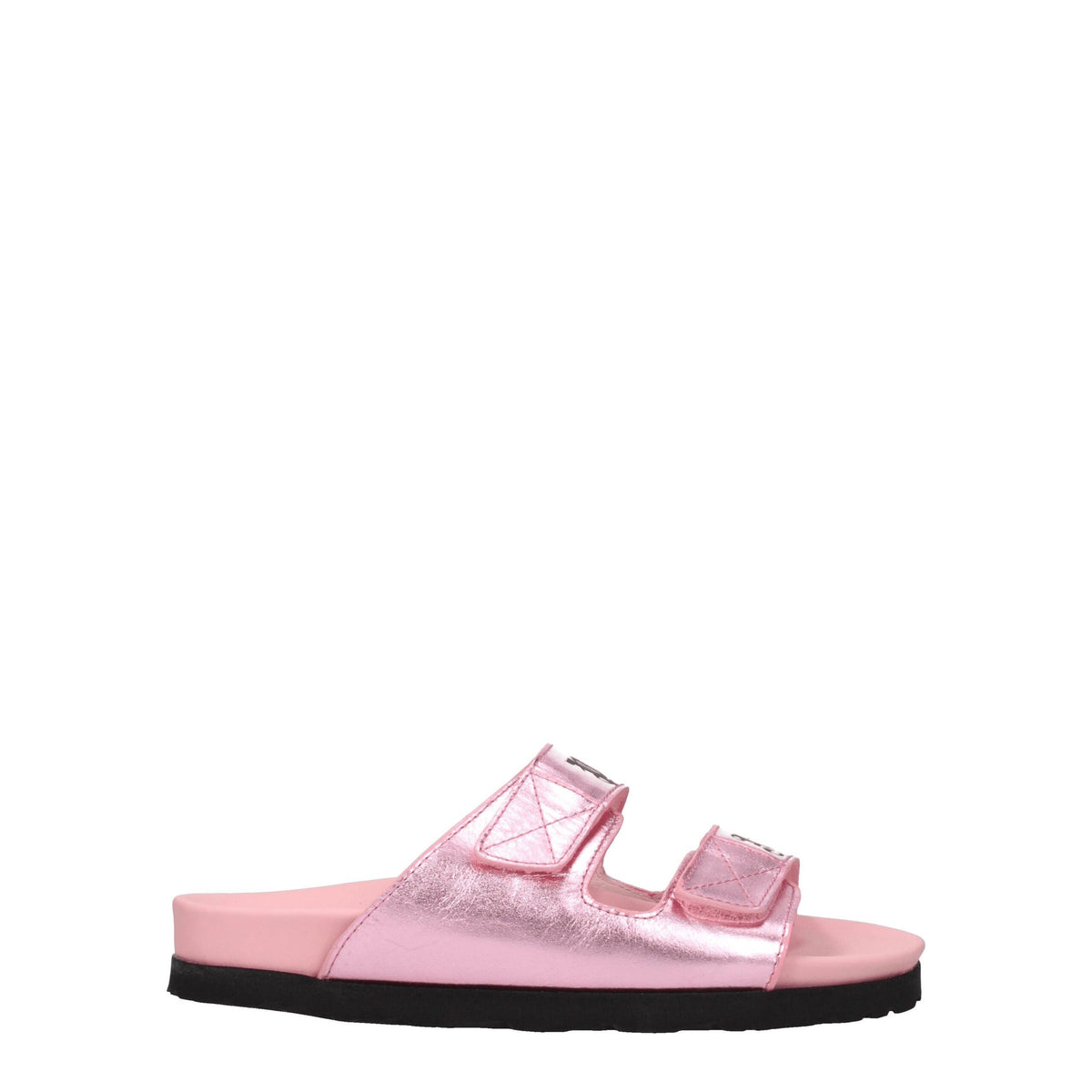Palm Angels Pink Leather Slippers