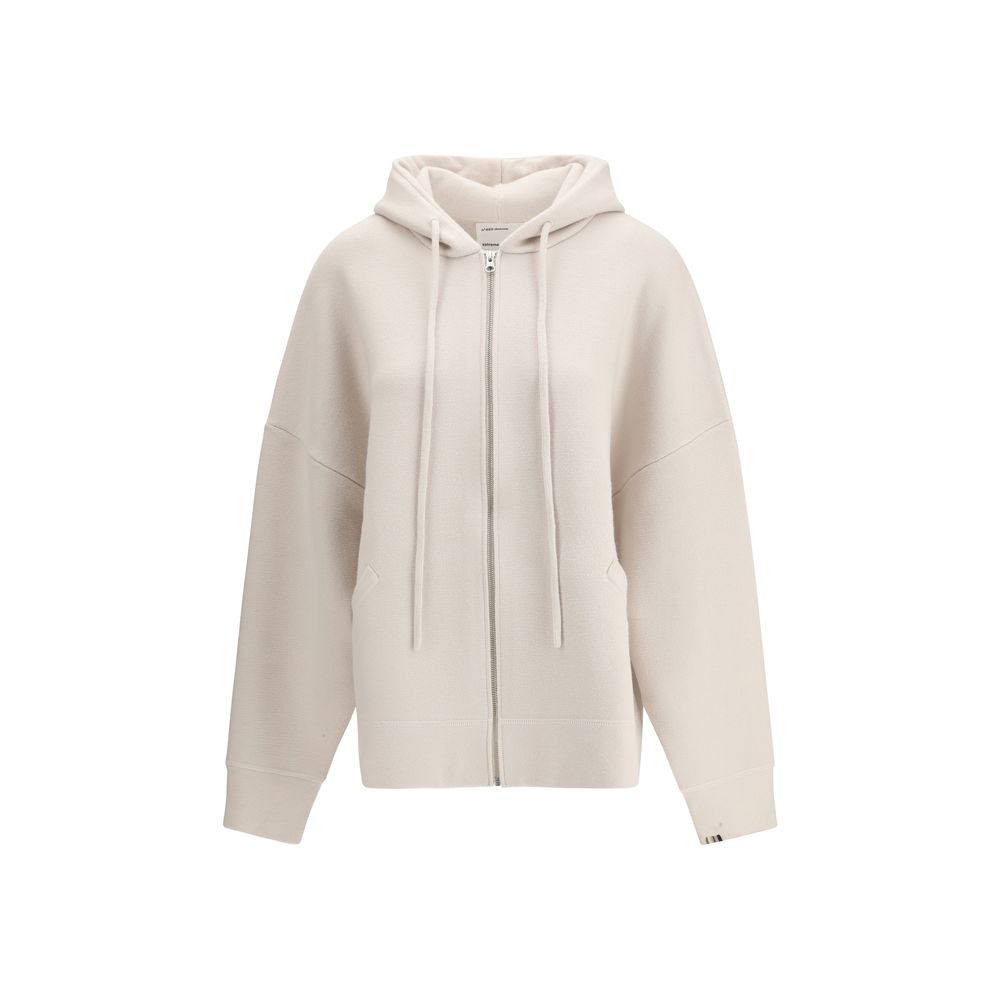 Extreme Cashmere White Cashmere Hoodie