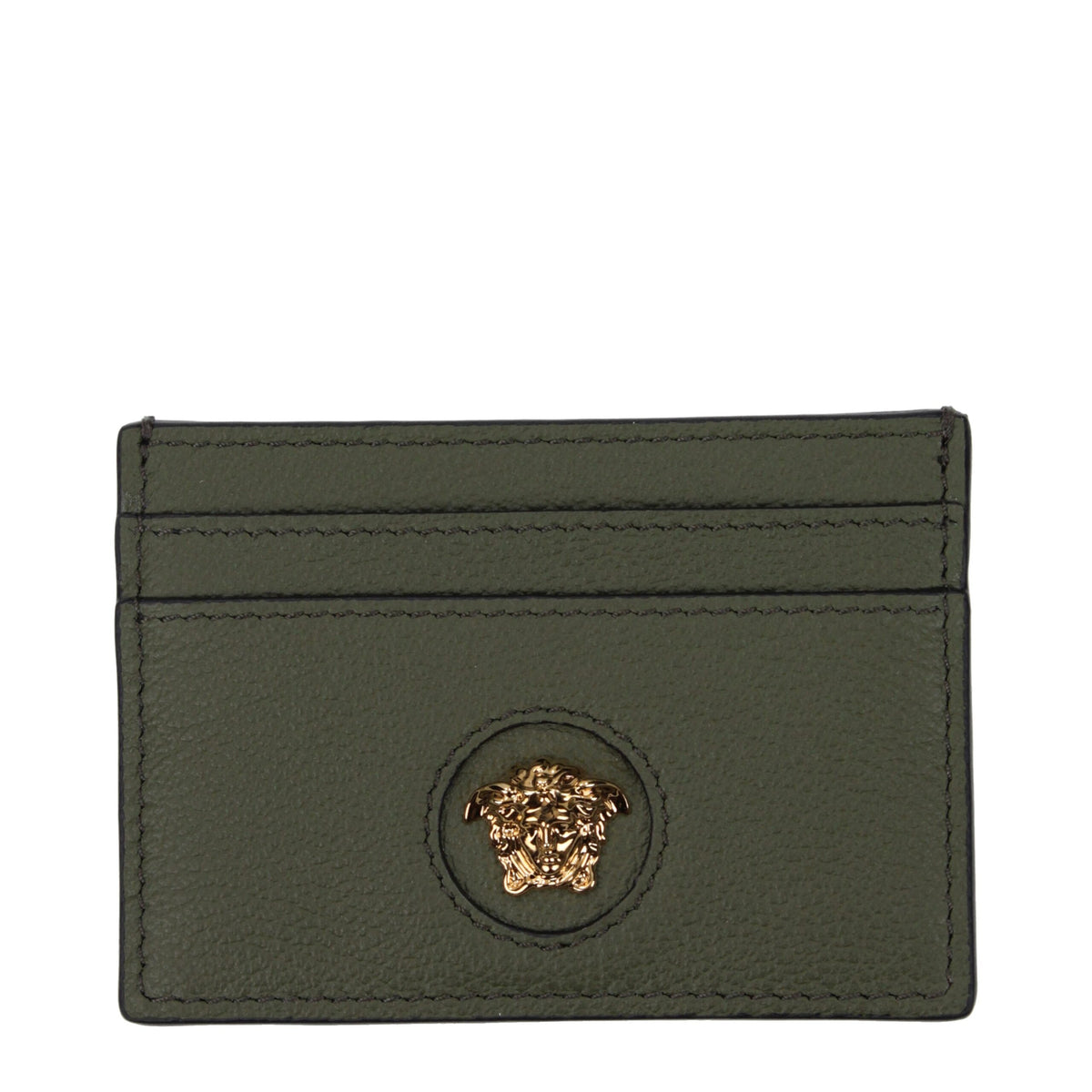 Versace Green Leather Cardholder