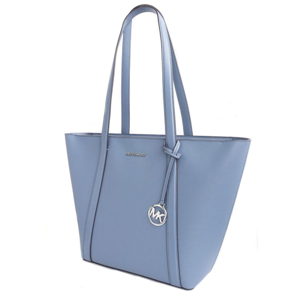 Michael Kors Blue Canvas Tote Bag