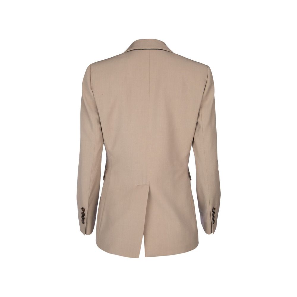 Brunello Cucinelli Beige Virgin Wool Blazer