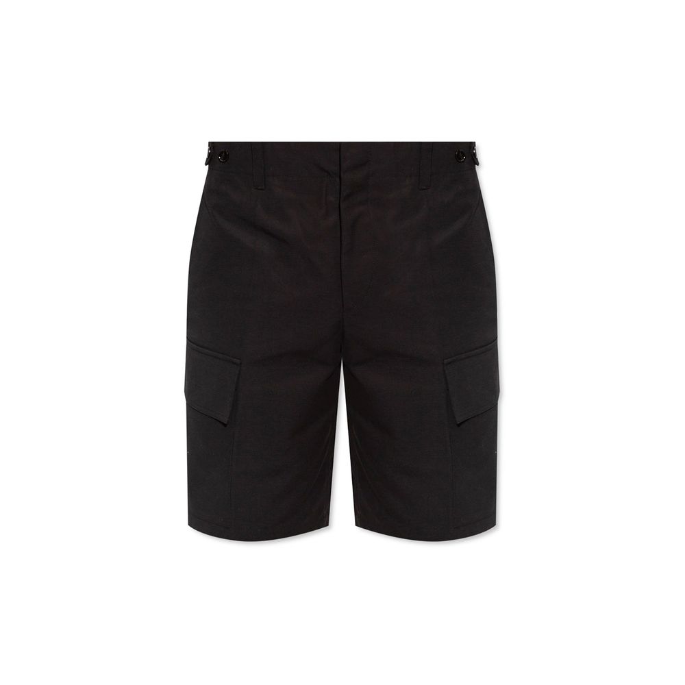 Jil Sander Black Cotton Cargo Shorts