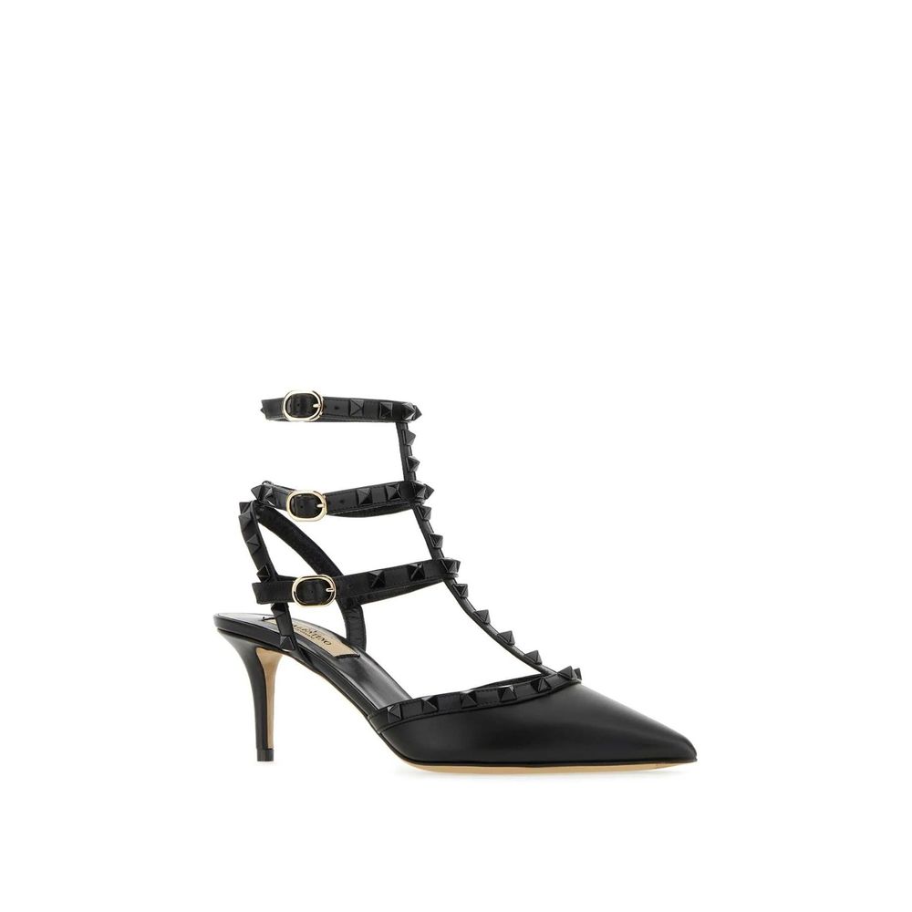 Valentino Garavani Black Calfskin High Heel Pumps