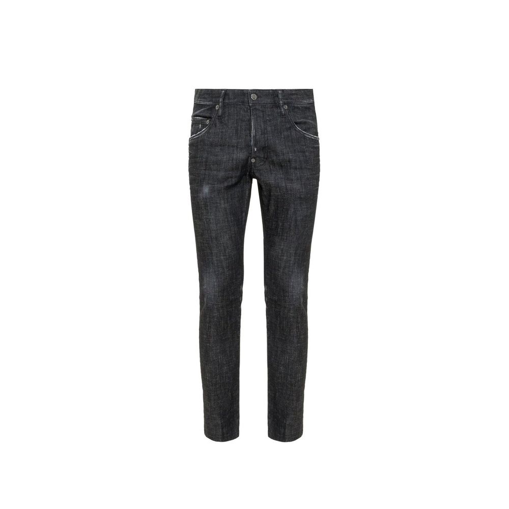 Dsquared² Black Cotton Slim Fit Jeans