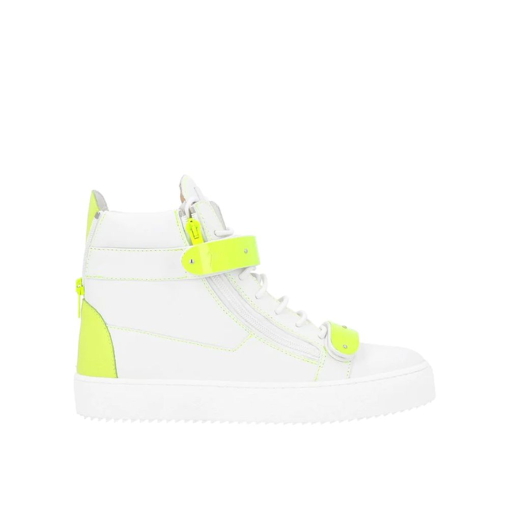 Giuseppe Zanotti White Calfskin High Top Sneakers