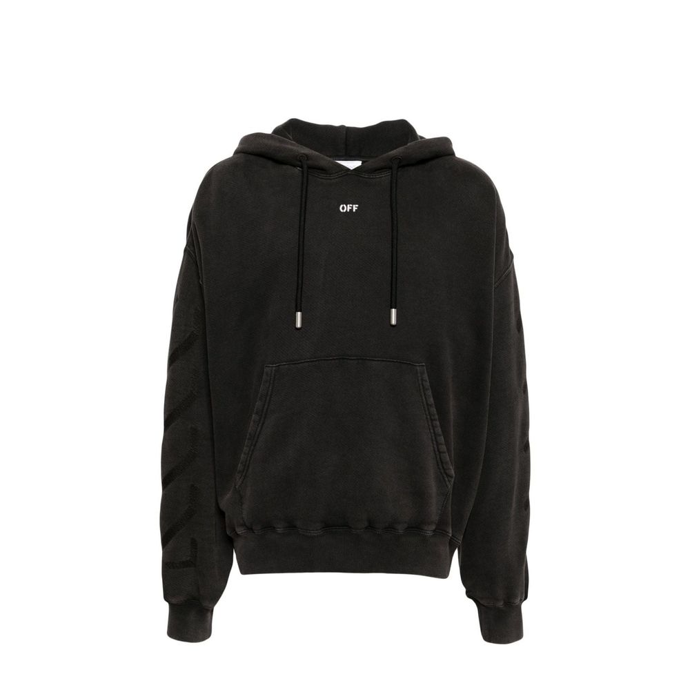 Off-White Black Cotton Sweatshirt