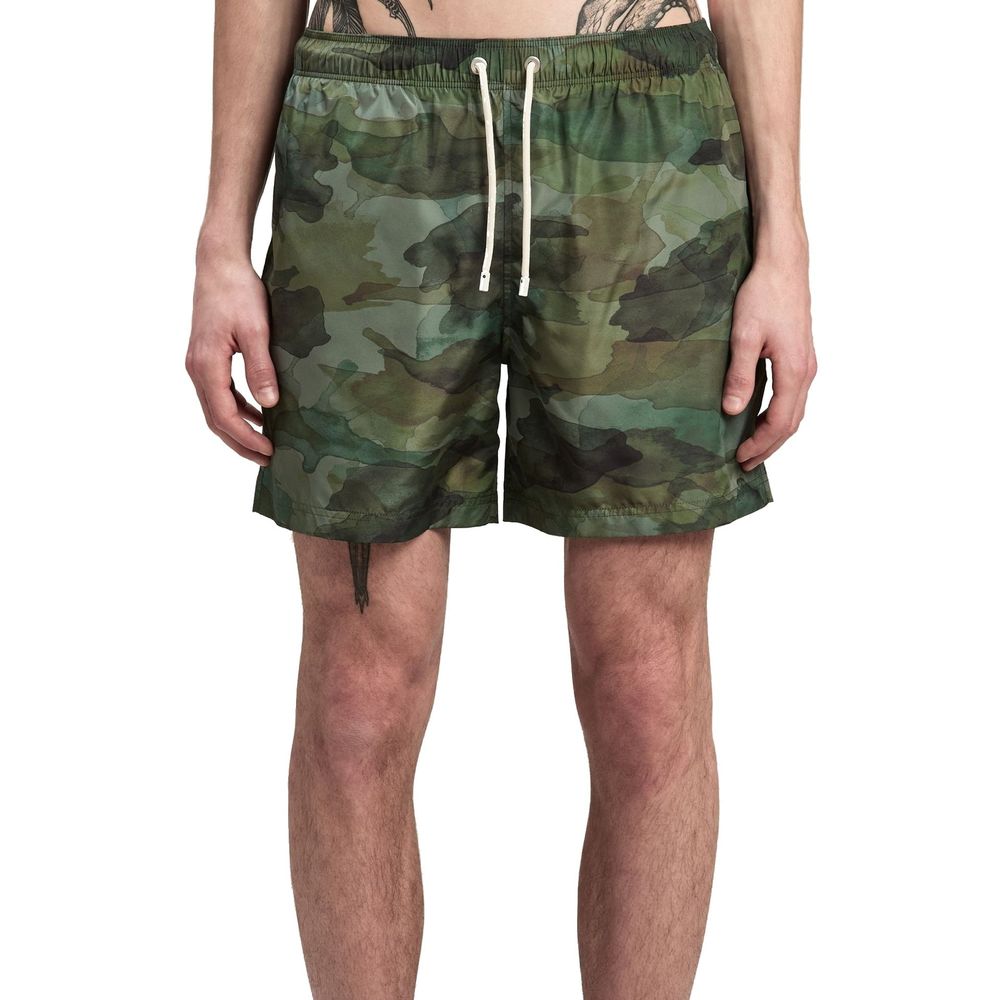 Palm Angels Bicolor Polyester Short And Mini Shorts