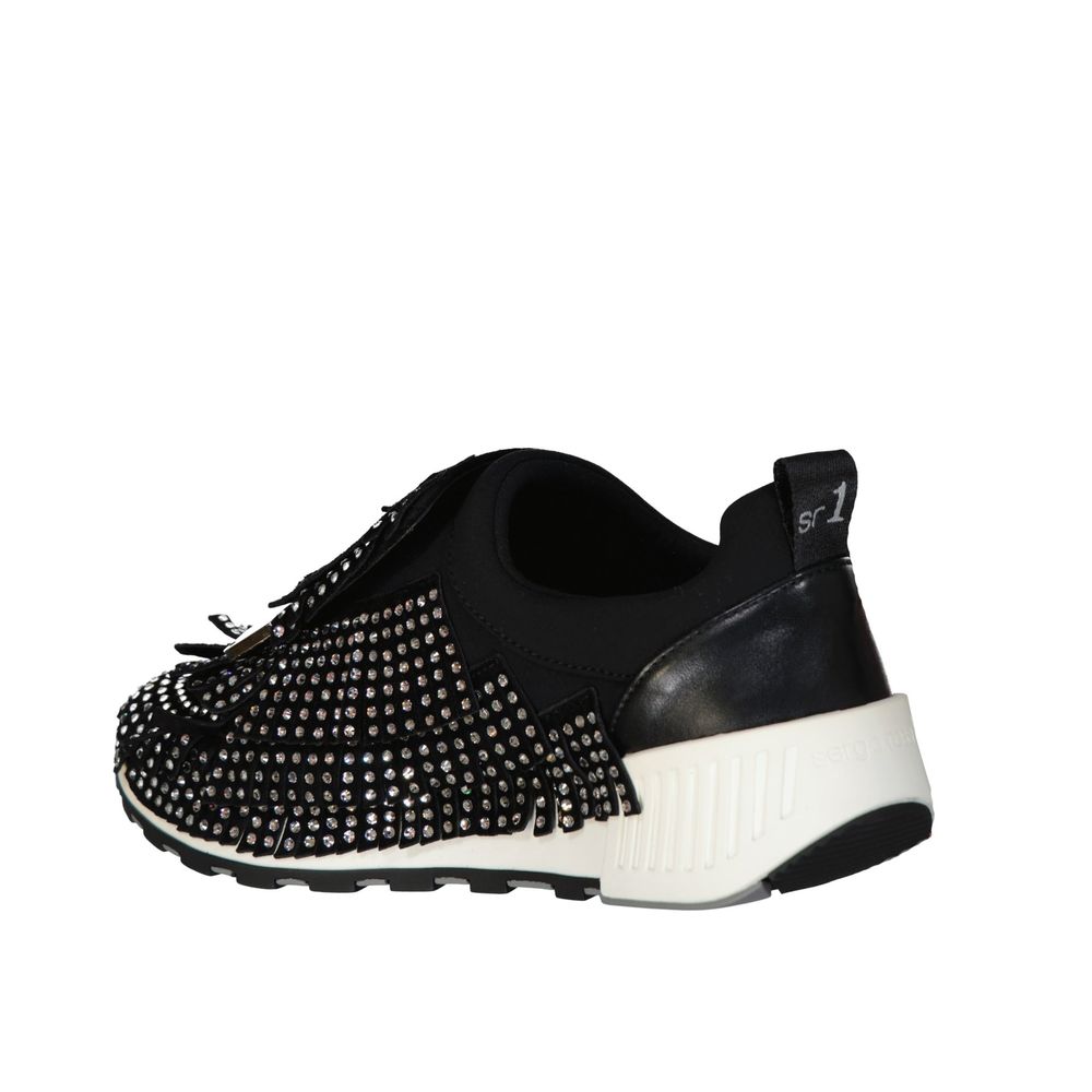 Sergio Rossi Black Fabric Athletic Sneakers