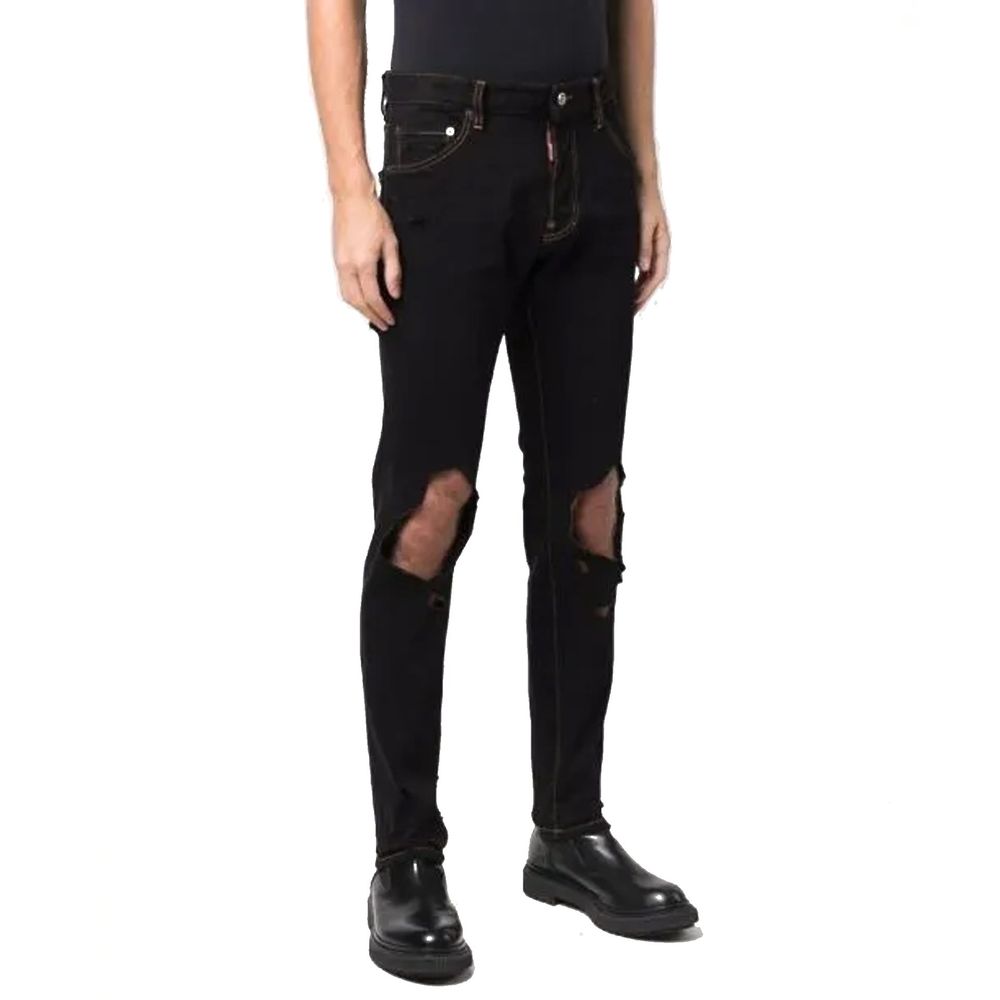 Dsquared² Black Cotton Jeans Denim
