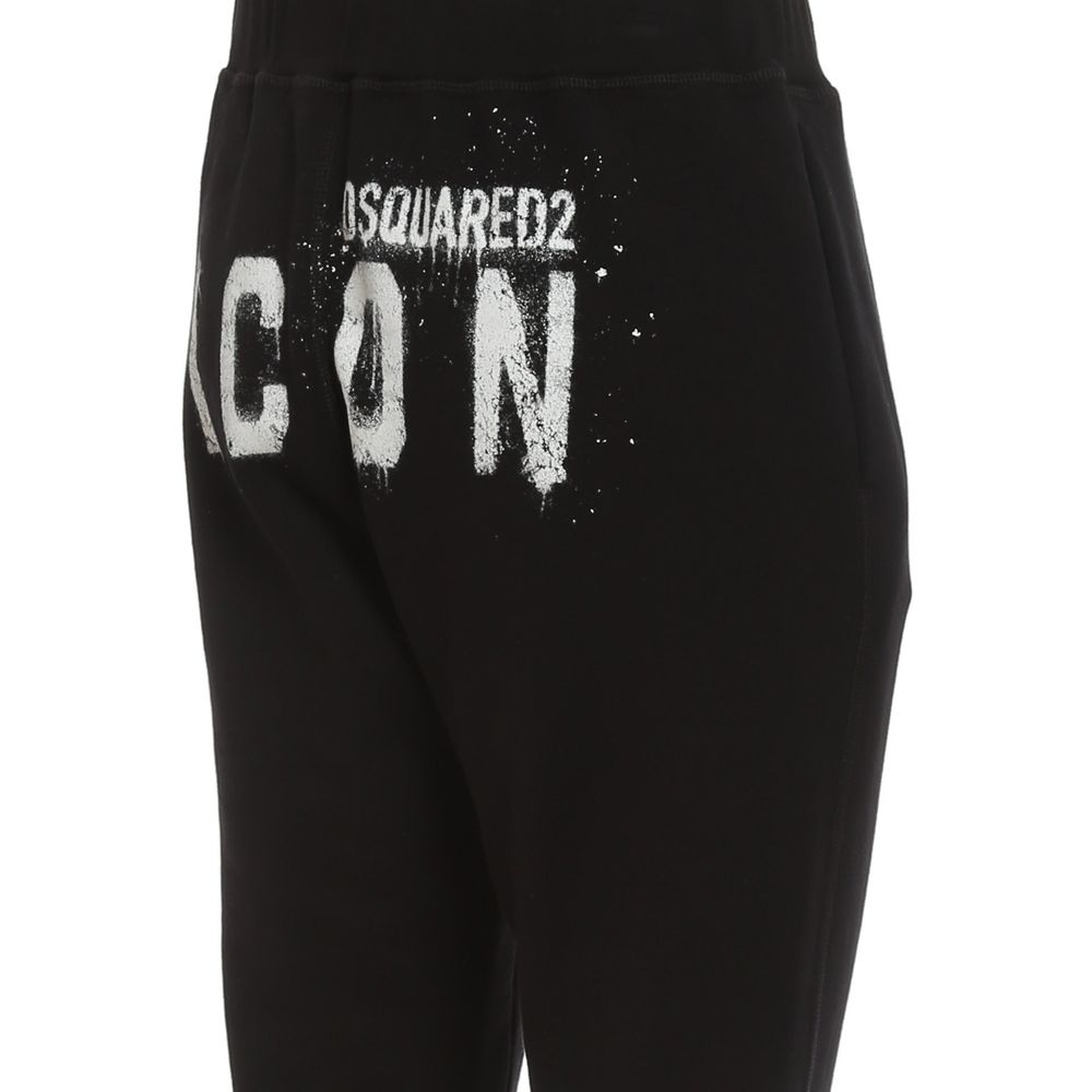 Dsquared² Black Cotton Joggers (Workout Pants)