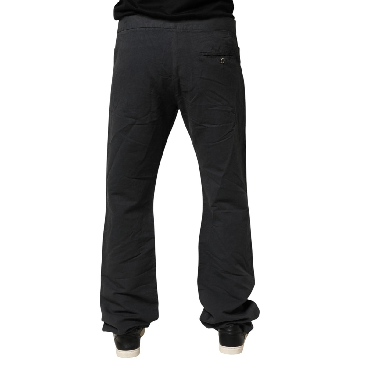 Just Cavalli Black Straight Fit Mid Waist Denim Trouser Jeans