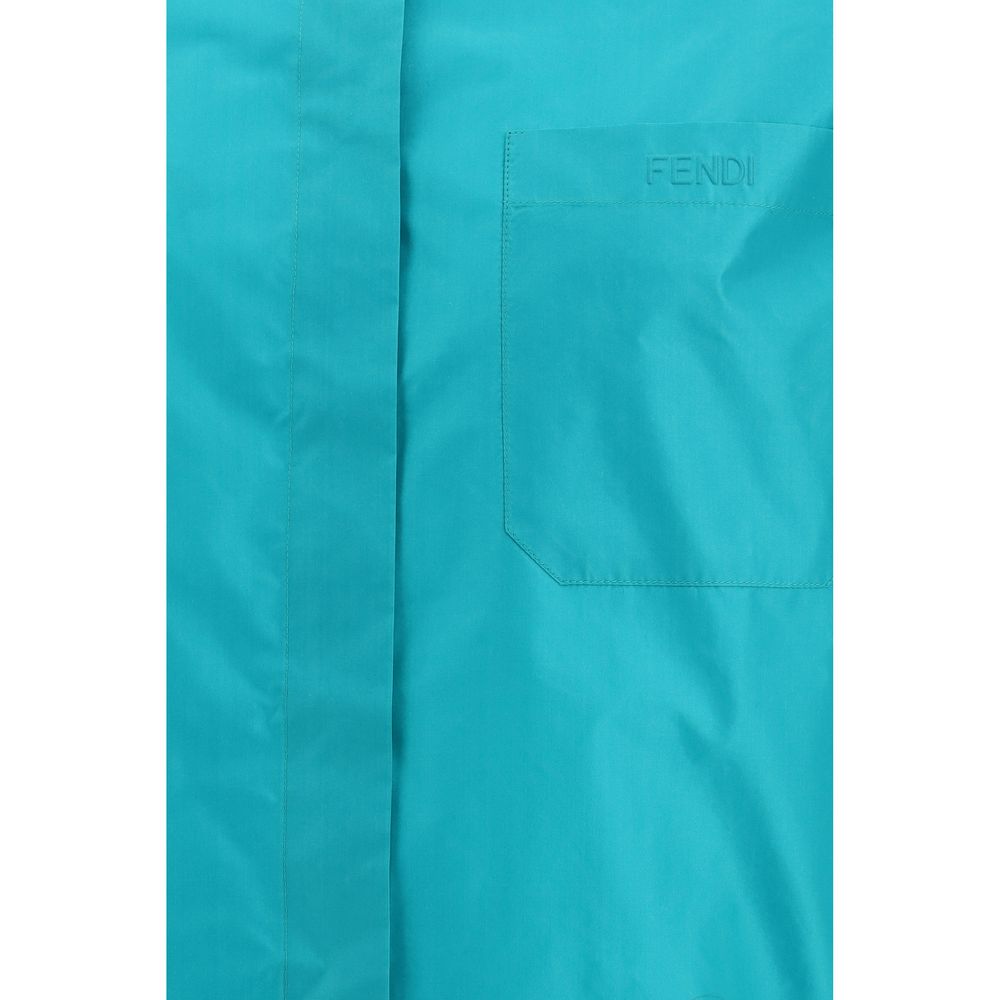 Fendi Light Blue Silk Dress Shirt