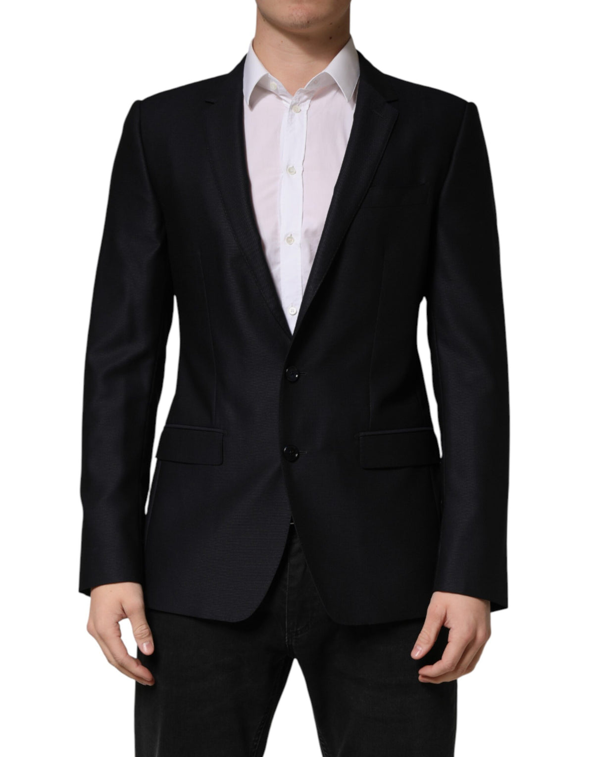 Dolce & Gabbana Black MARTINI Single Breasted Jacket Blazer