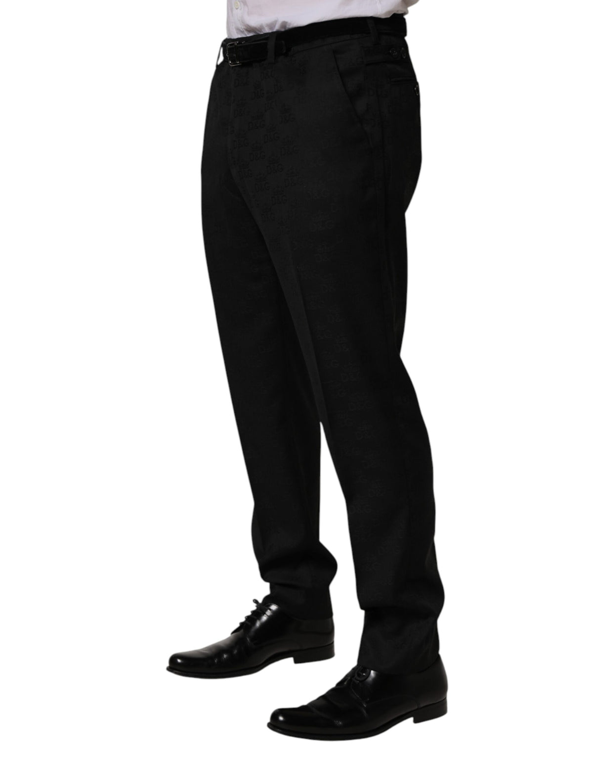 Dolce & Gabbana Black Wool Skinny Dress Formal Trouser Pants
