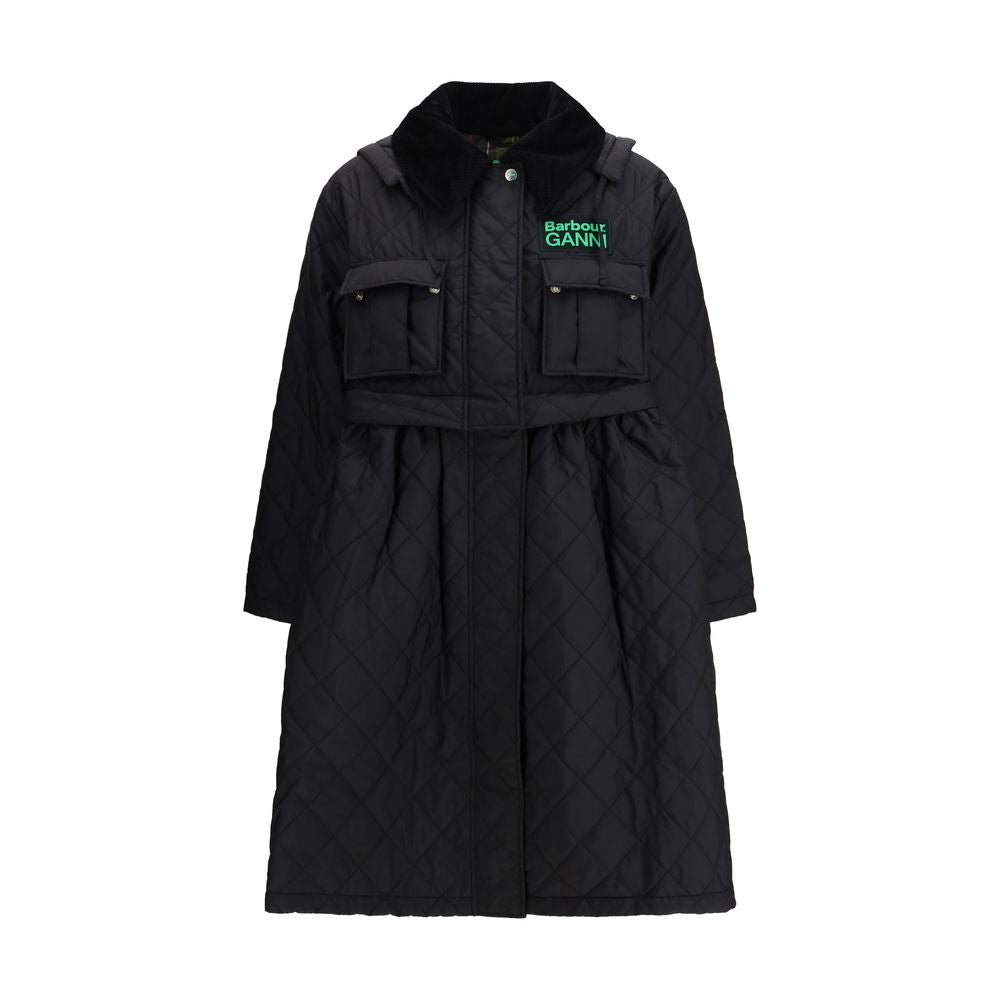 Barbour Black Polyester Coat