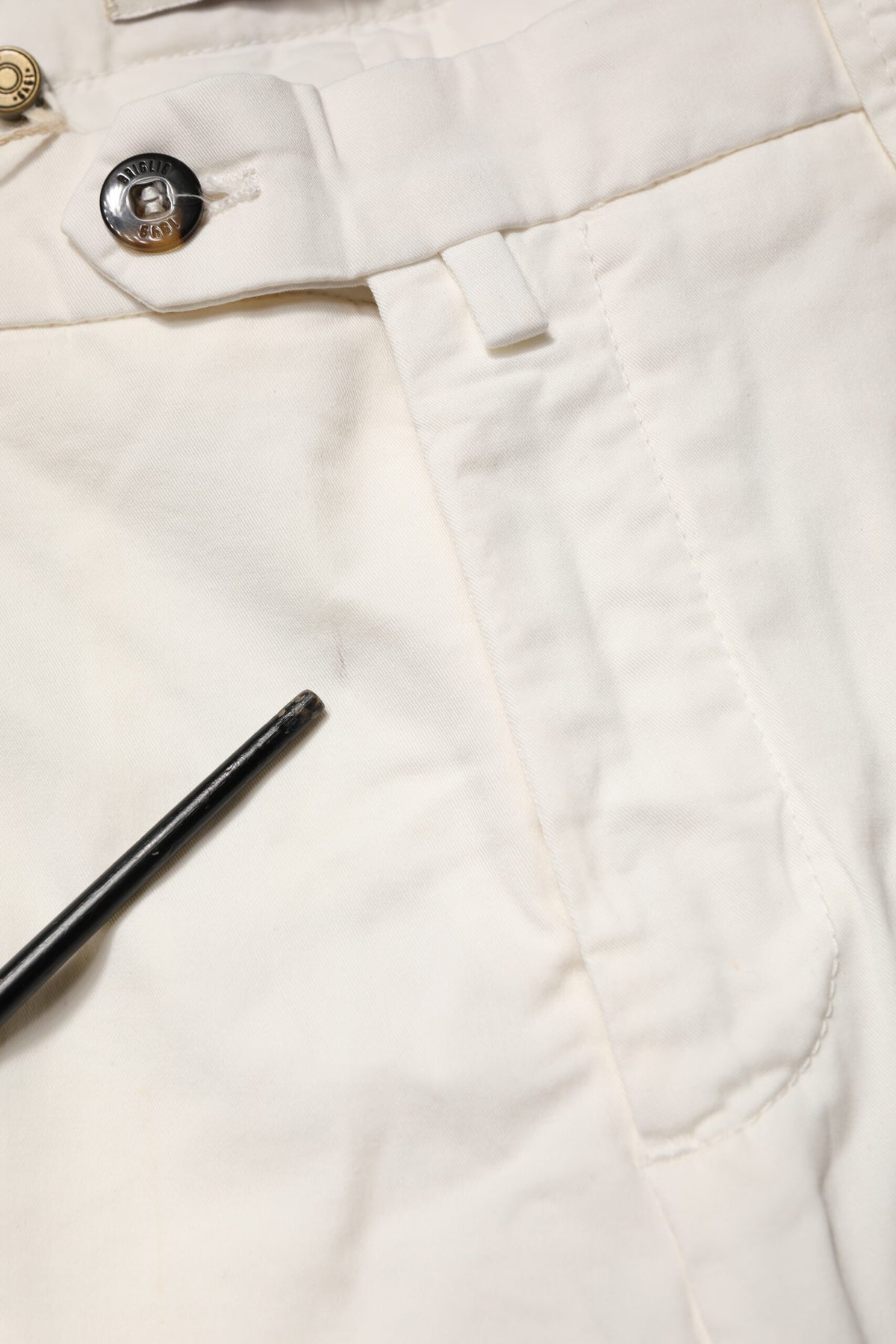 Briglia 1949 White Cotton Straight Fit Chino Trouser Pants