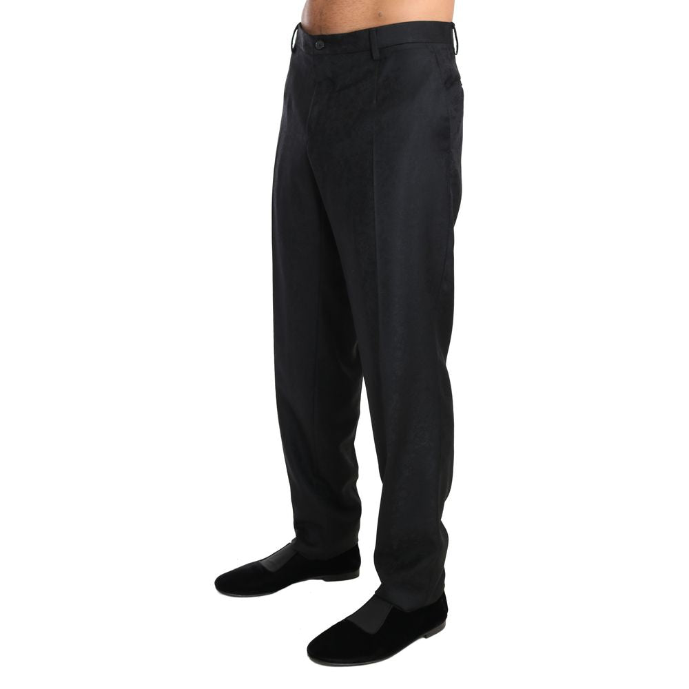 Dolce & Gabbana Gray Cotton Dress Pants