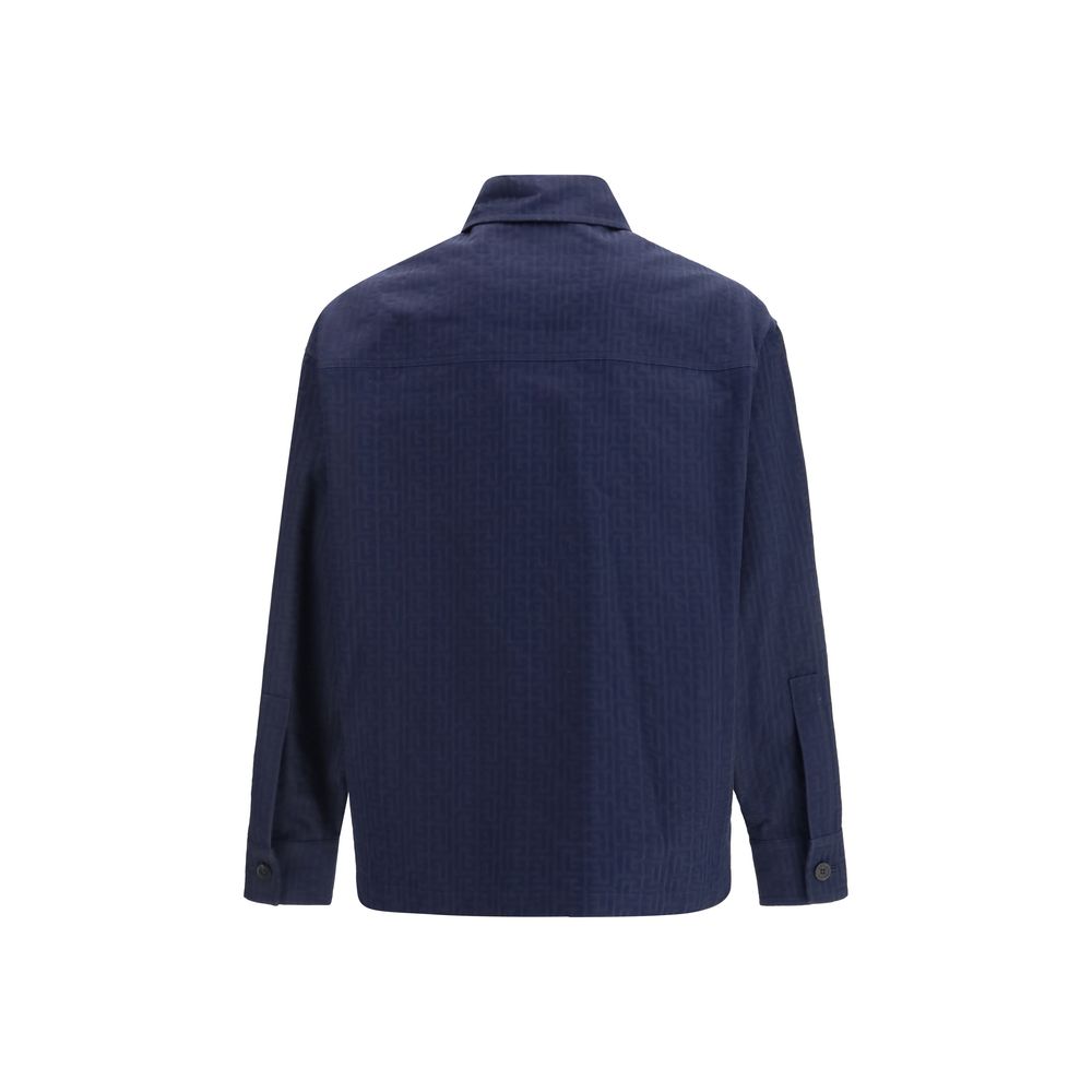 Balmain Blue Cotton Shell Jacket