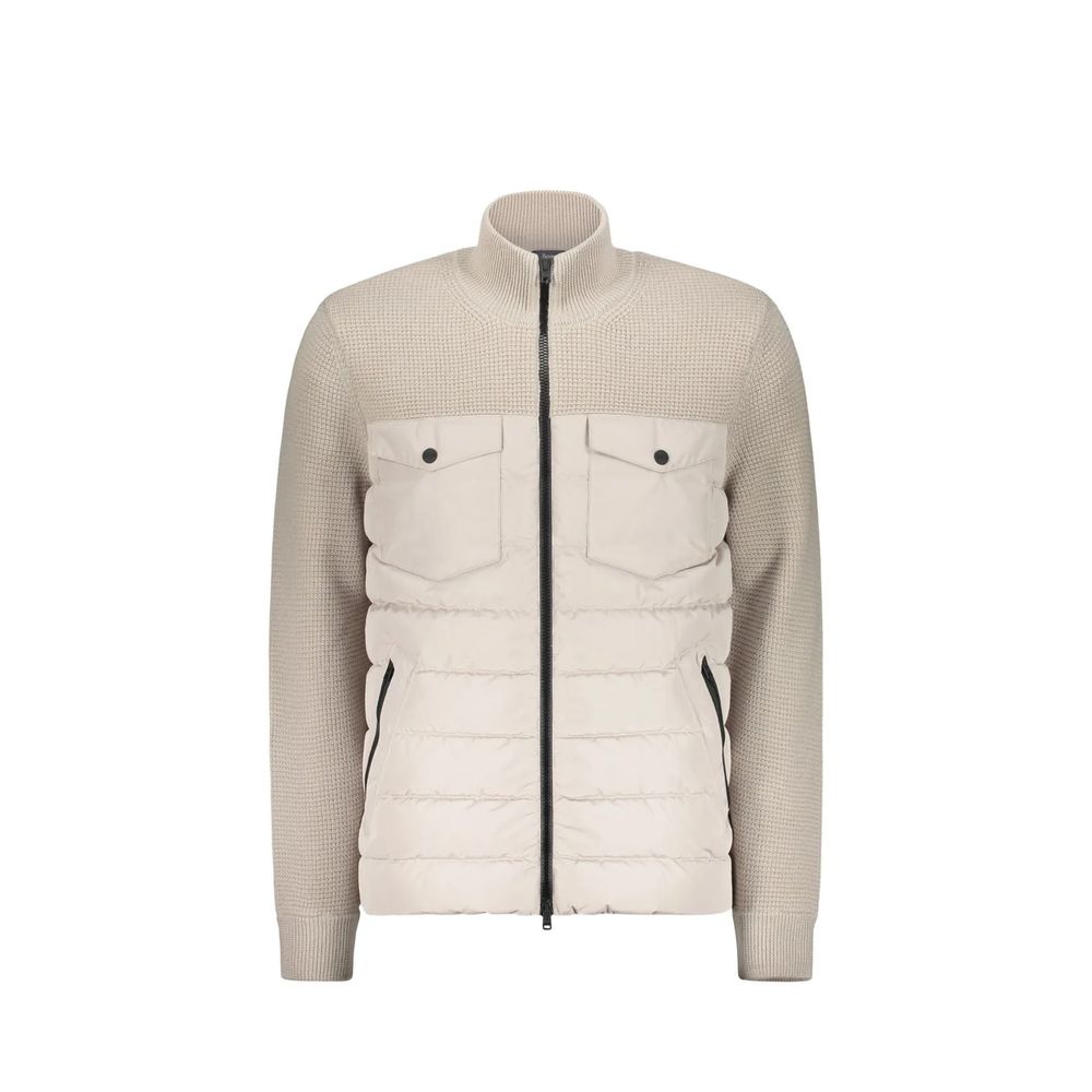 Herno Beige Virgin Wool Full-Length Jacket