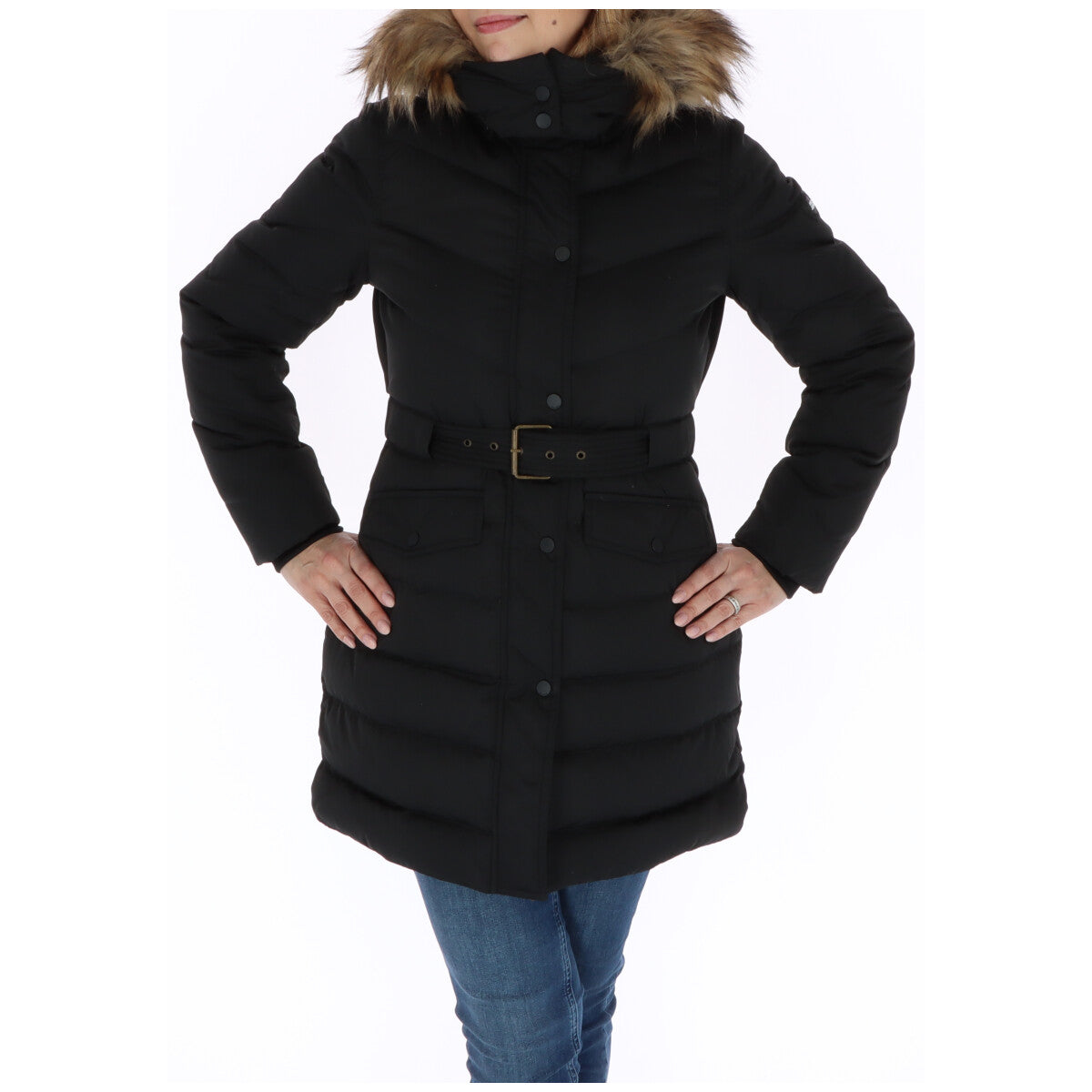 Pepe Jeans Black Polyester Coat