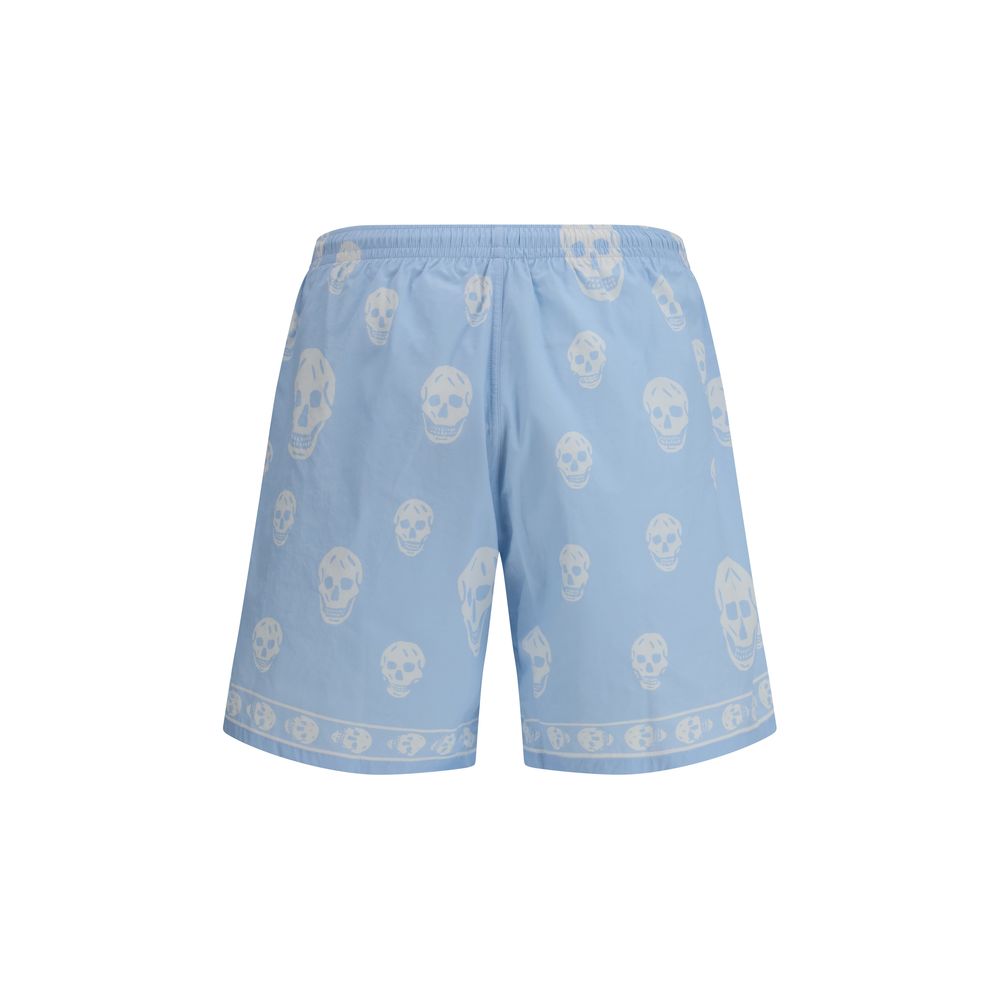 Alexander McQueen Blue Polyamide Shorts