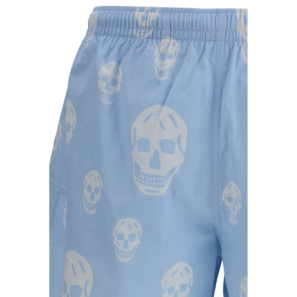 Alexander McQueen Blue Polyamide Shorts