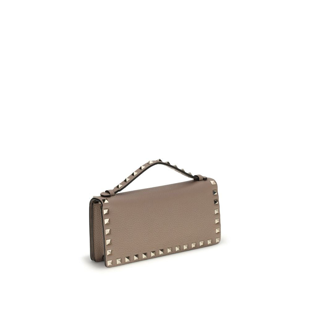 Valentino Garavani Beige Calf Leather Bos Taurus Wallet