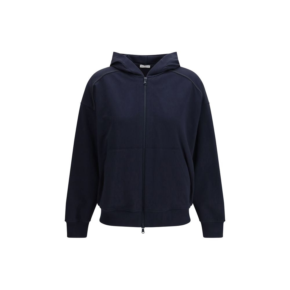 Brunello Cucinelli Blue Cotton Sweatshirt