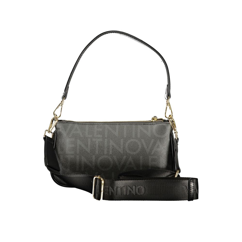 Valentino Nero Poliuretano Donna Bag with Removable Shoulder Strap