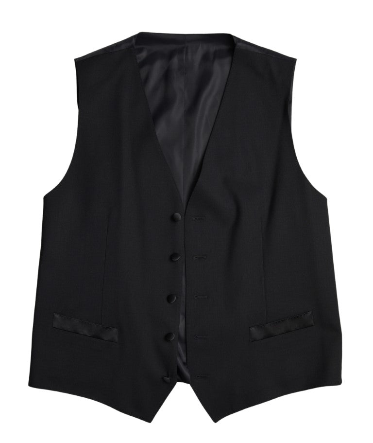 Dolce & Gabbana Black Wool Two-Piece Suit