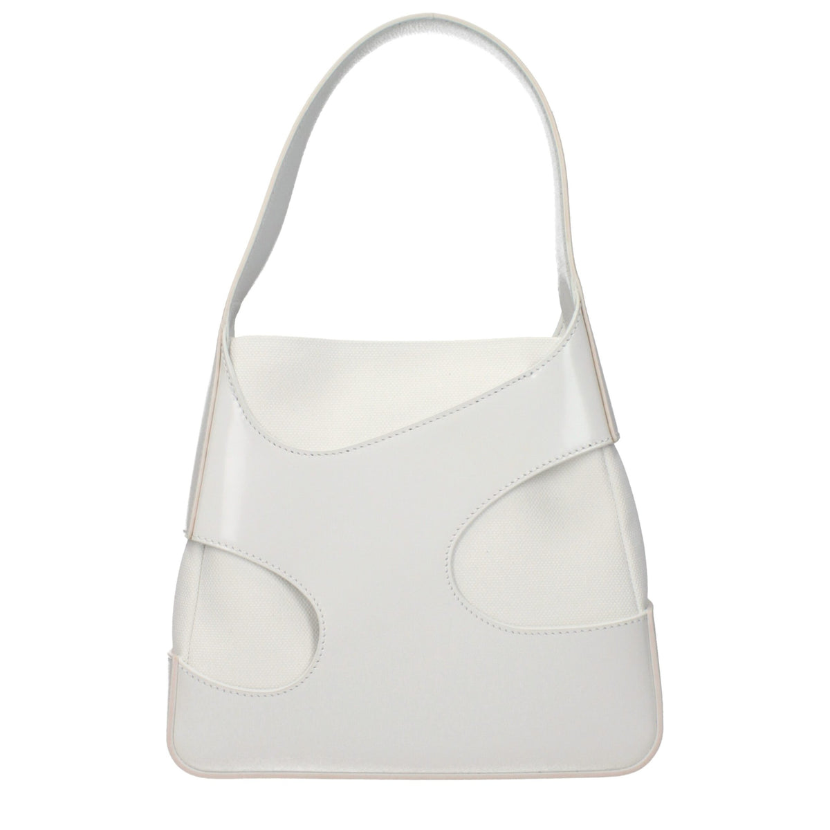 Salvatore Ferragamo White Fabric Handbag