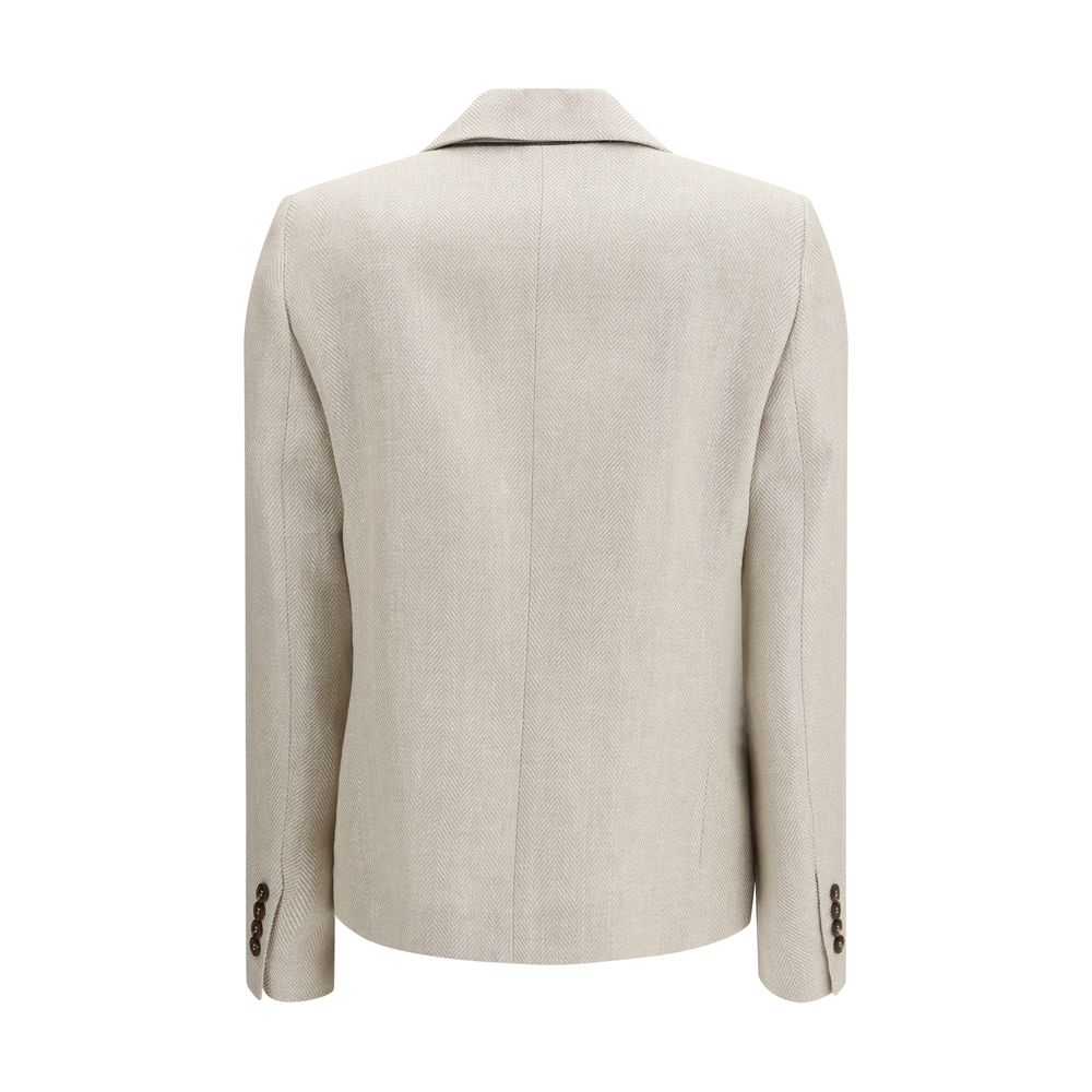 Brunello Cucinelli Beige Linen Blazer