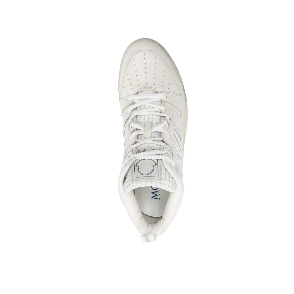 Moncler White Calfskin Athletic Sneakers