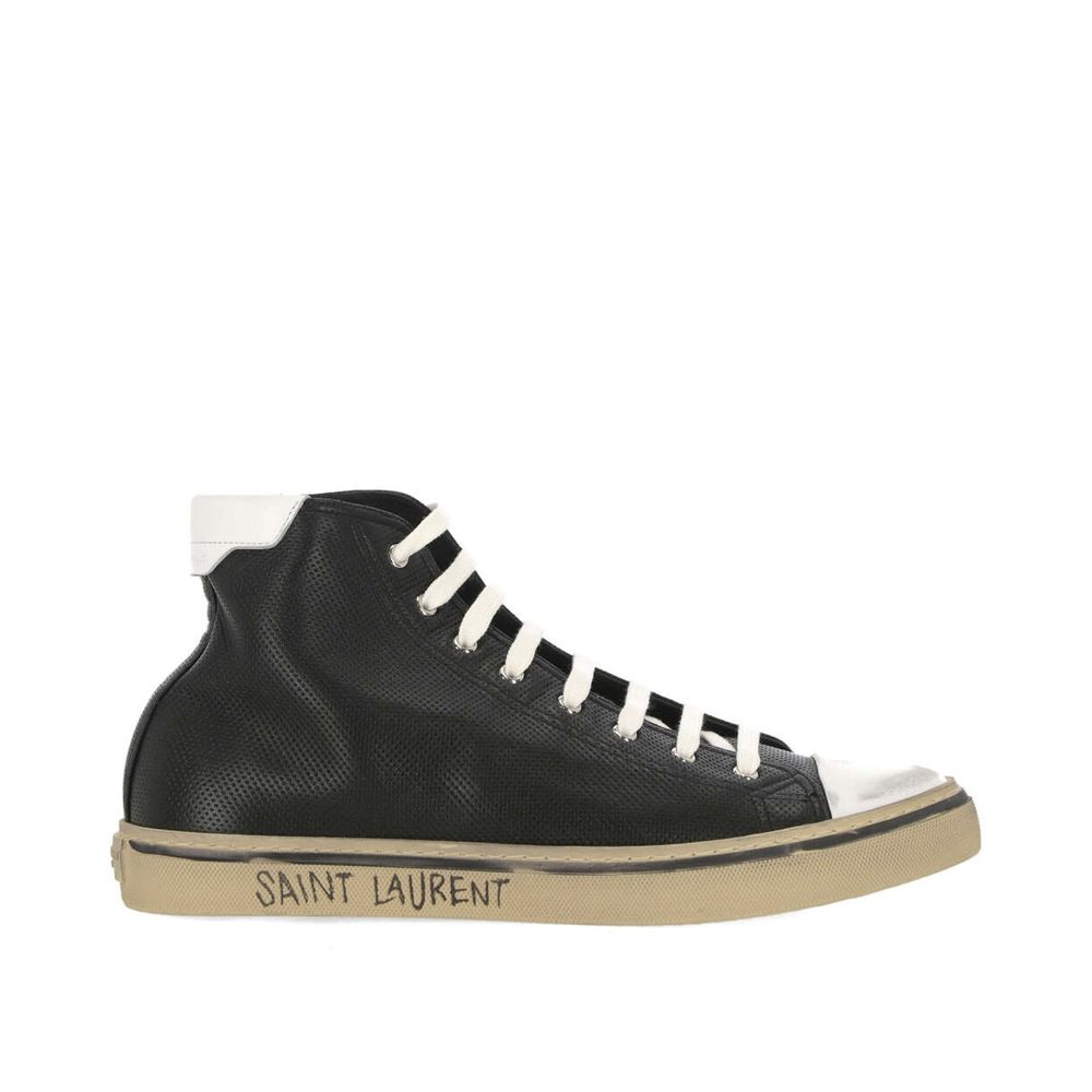 Saint Laurent Black Calfskin High Top Sneakers