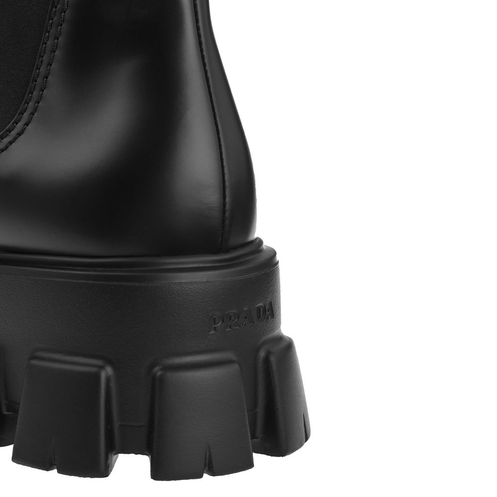 Prada Black Calfskin Chelsea Boots