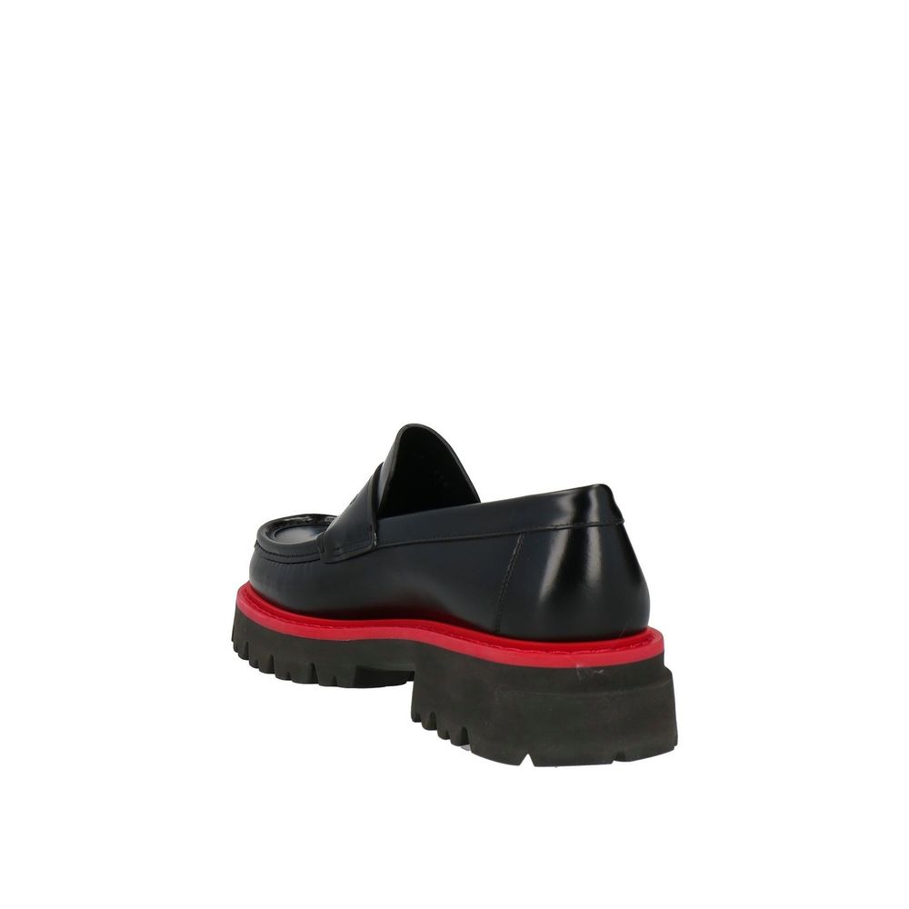 Salvatore Ferragamo Black Leather Platform Loafers