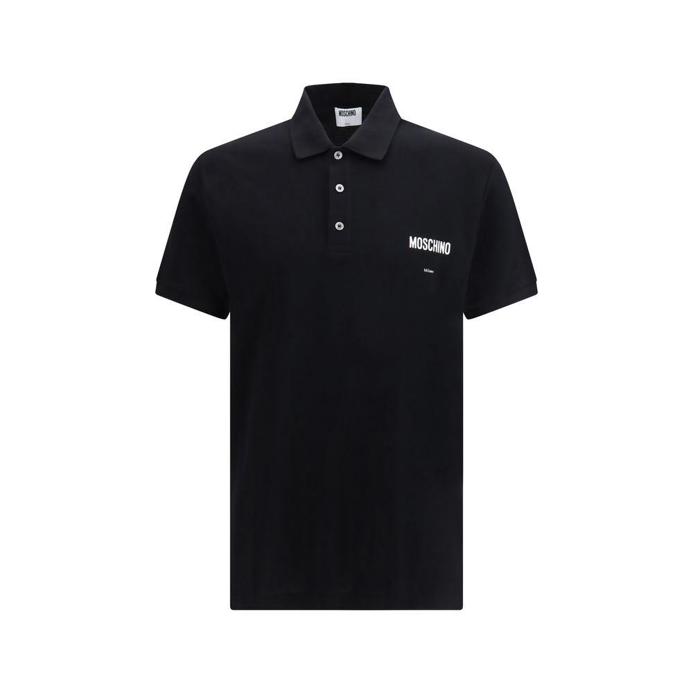 Moschino Black Cotton Polo Shirt