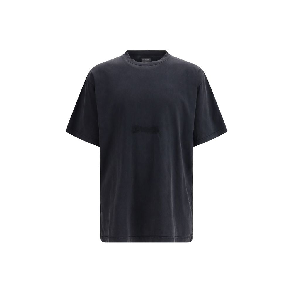 Balenciaga Black Cotton T-Shirt