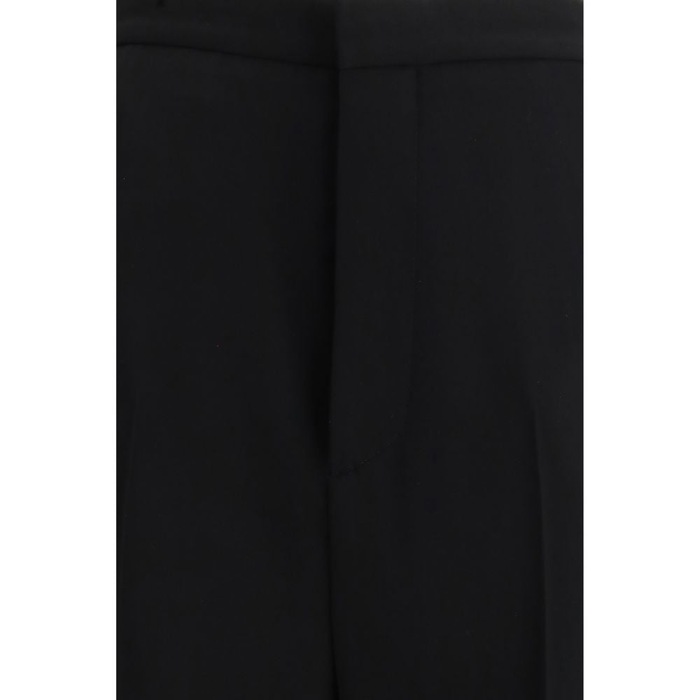 Balenciaga Black Cotton Dress Pants