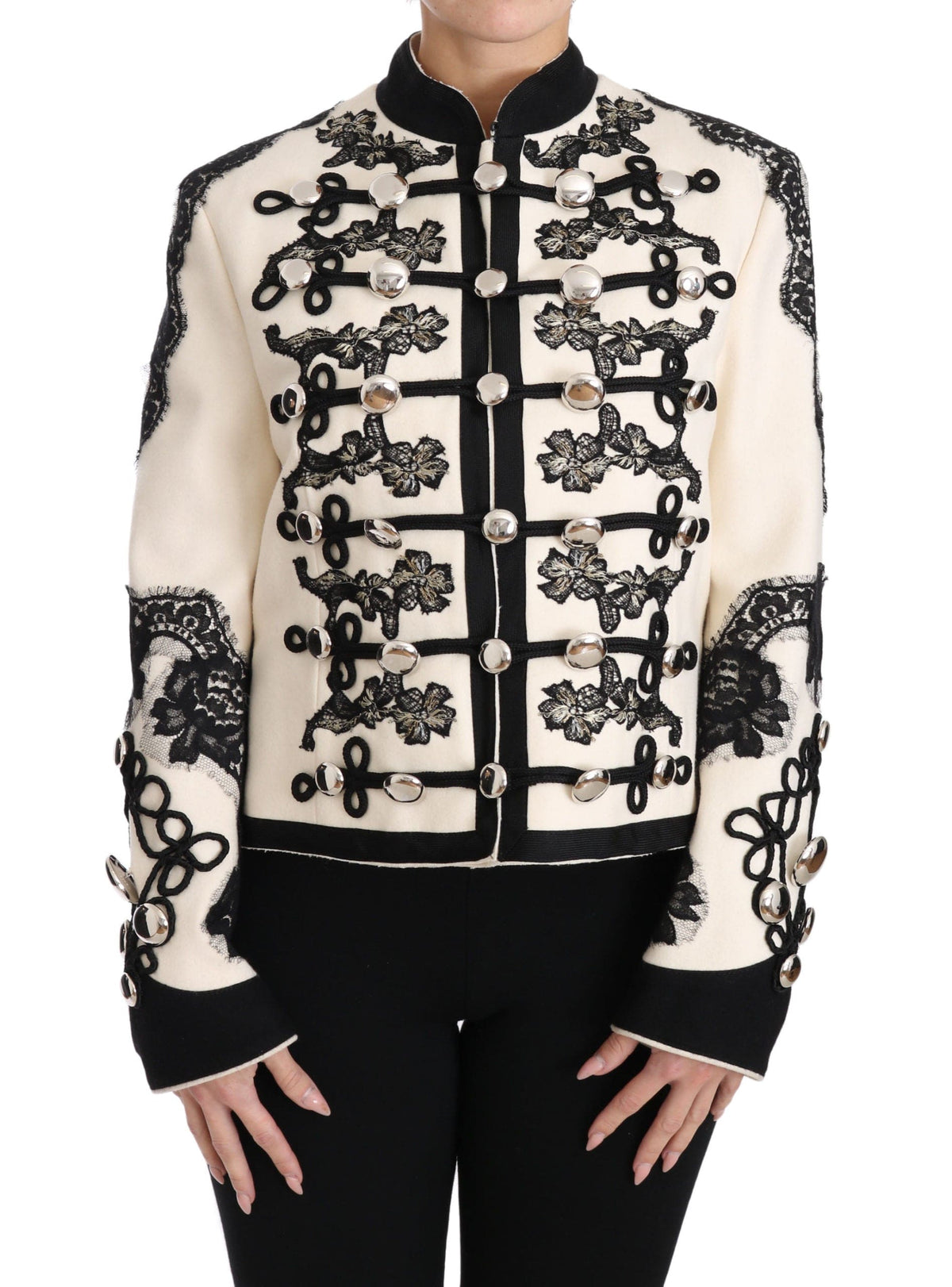 Veste baroque élégante blanc cassé Dolce &amp; Gabbana