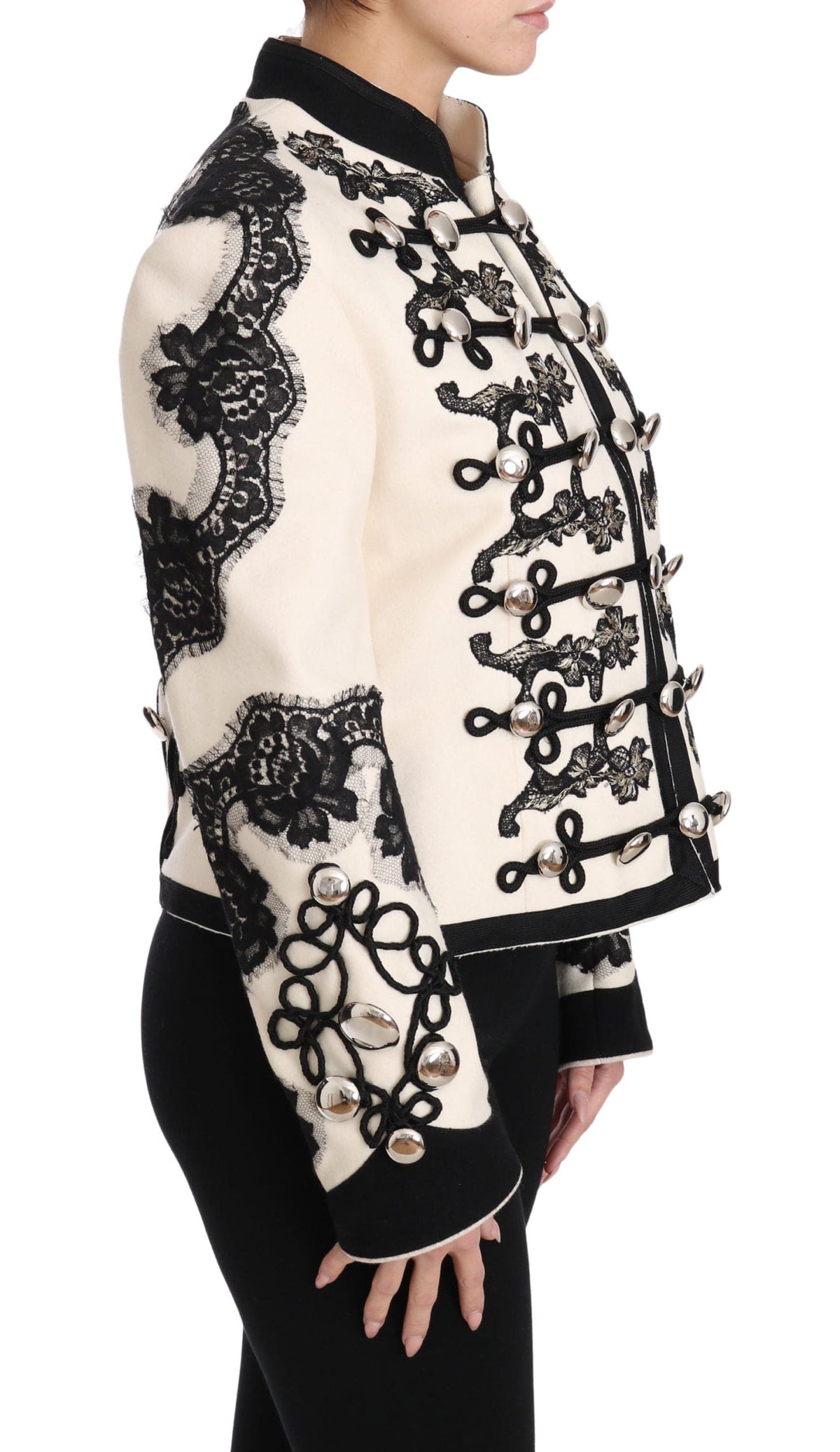 Chaqueta elegante barroca en blanco roto de Dolce &amp; Gabbana