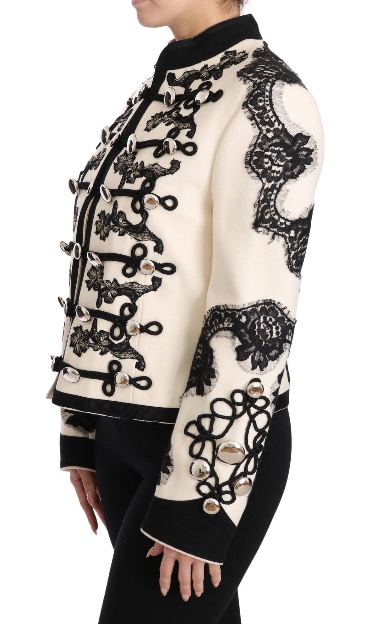 Chaqueta elegante barroca en blanco roto de Dolce &amp; Gabbana