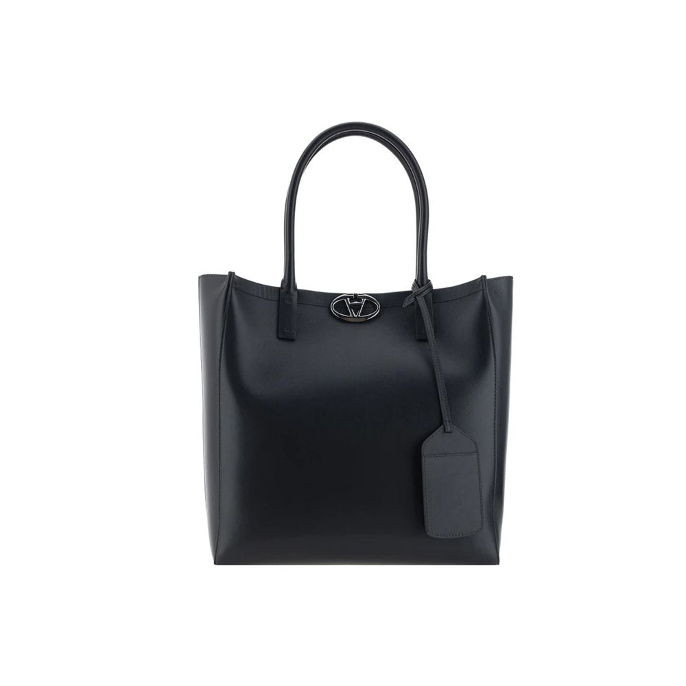 Valentino Garavani Black Calfskin Tote Bag