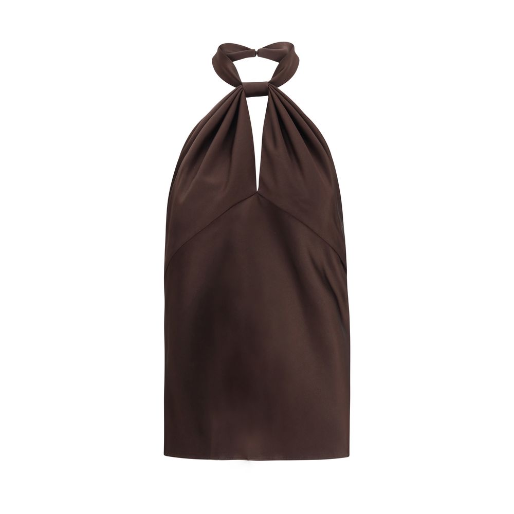 Tom Ford Brown Acetate Sleeveles T-Shirt