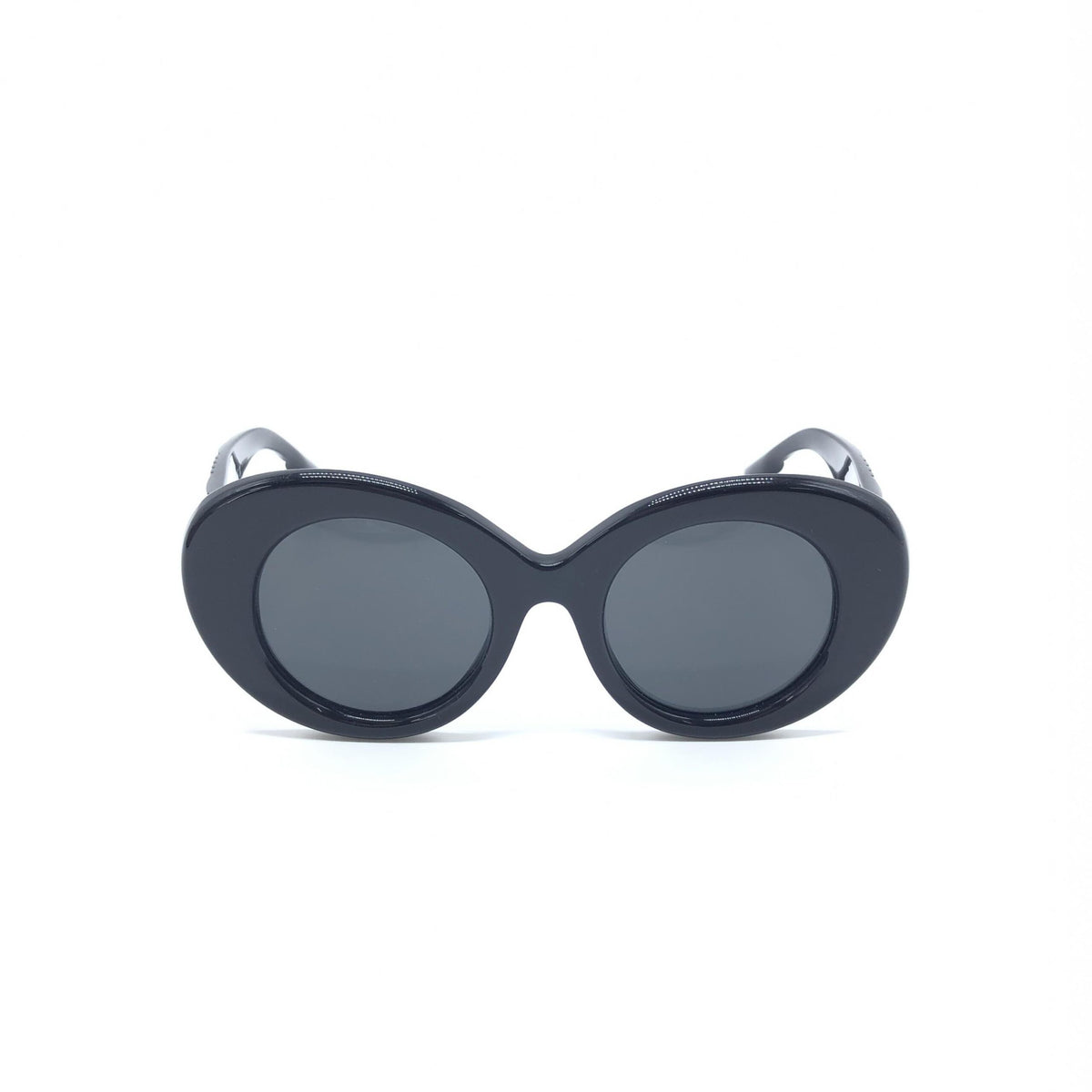 Burberry Black Oversized Round Sunglasses