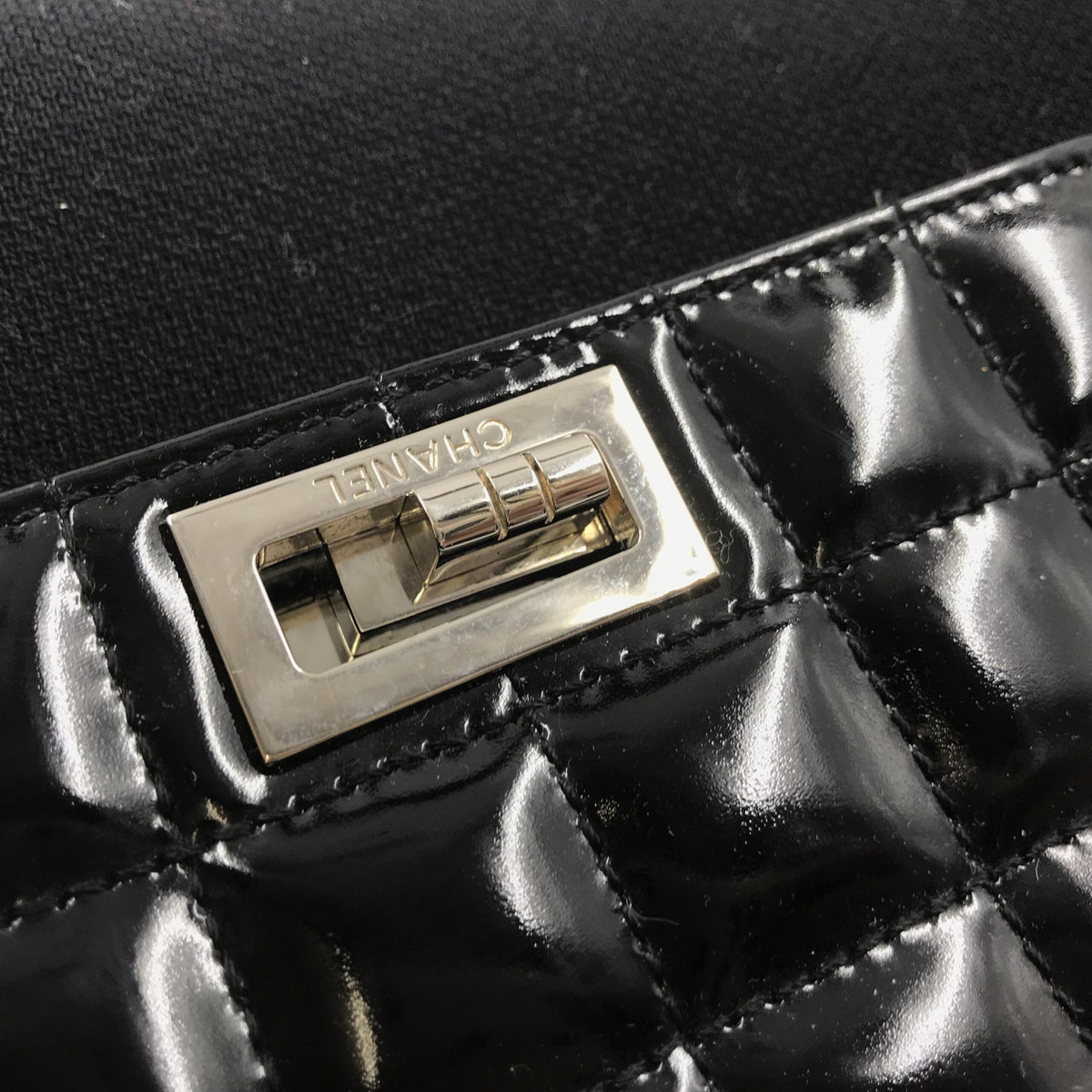 Chanel Chocolate Bar Patent Leather Shoulder Bag