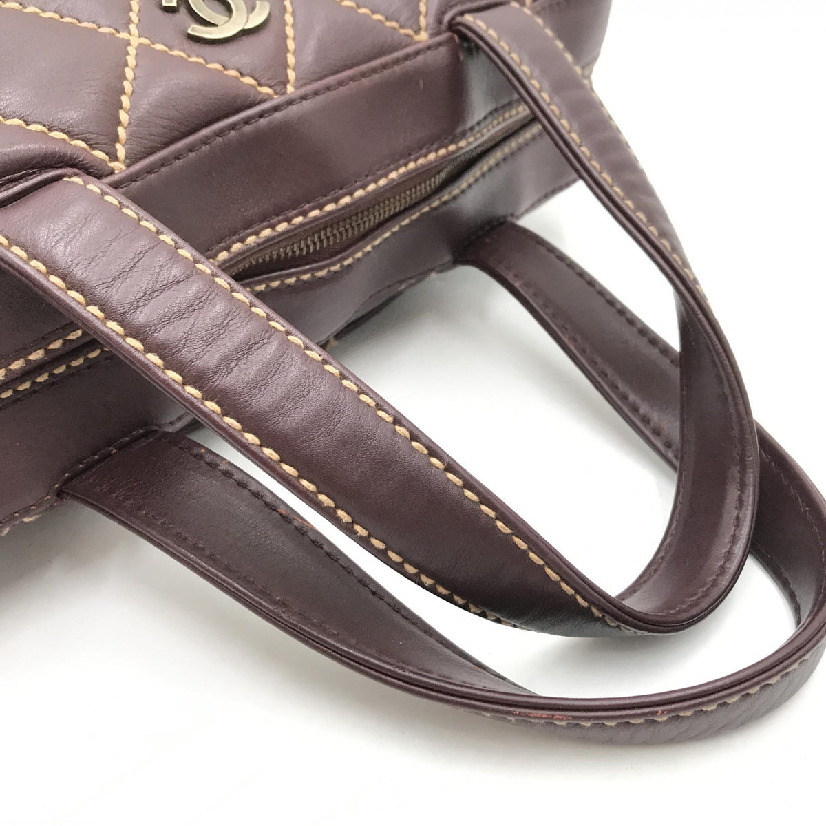 Chanel Wild Stitch Handbag Mini Boston Red